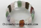 CGB3244 7.5 inches 12*25mm oval mixed quartz bracelets