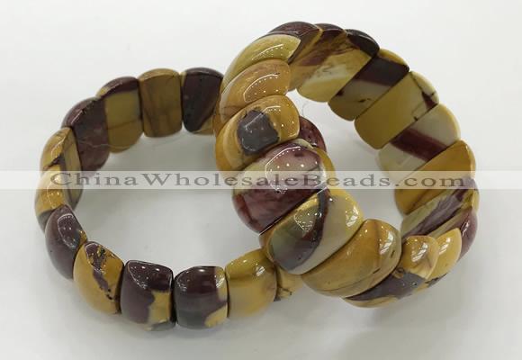 CGB3251 7.5 inches 12*25mm oval mookaite gemstone bracelets