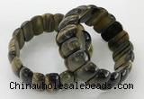 CGB3252 7.5 inches 12*25mm oval blue tiger eye bracelets