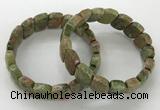 CGB3270 7.5 inches 10*15mm faceted marquise unakite bracelets