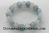 CGB3283 7.5 inches 10*15mm faceted oval mixed gemstone bracelets