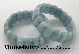 CGB3293 7.5 inches 10*20mm faceted oval imitation aquamarine bracelets