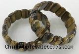 CGB3301 7.5 inches 10*20mm faceted oval yellow tiger eye bracelets