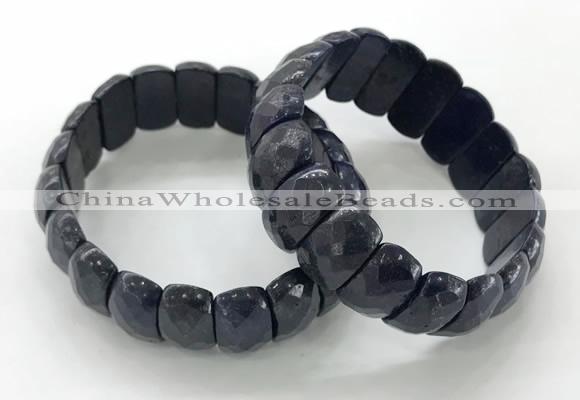 CGB3305 7.5 inches 10*20mm faceted oval lapis lazuli bracelets