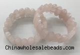 CGB3310 7.5 inches 10*20mm faceted oval rose quartz bracelets