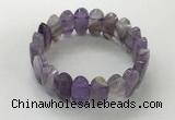 CGB3311 7.5 inches 10*20mm faceted oval amethyst bracelets