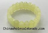 CGB3313 7.5 inches 10*20mm faceted oval lemon quartz bracelets