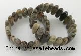 CGB3316 7.5 inches 10*20mm faceted oval rainforest agate bracelets
