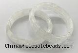 CGB3330 7.5 inches 10*15mm rectangle white crystal bracelets