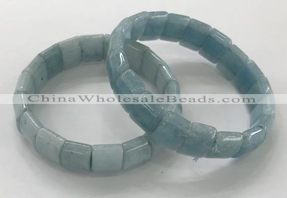 CGB3331 7.5 inches 10*15mm rectangle imitation aquamarine bracelets