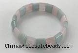 CGB3332 7.5 inches 10*15mm rectangle mixed gemstone bracelets