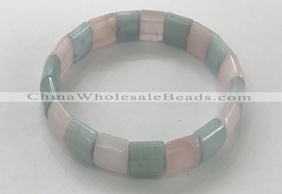 CGB3332 7.5 inches 10*15mm rectangle mixed gemstone bracelets