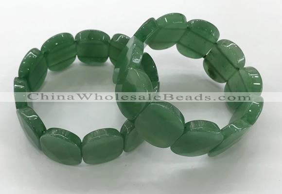 CGB3351 7.5 inches 19*25mm faceted oval green aventurine bracelets