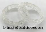 CGB3360 7.5 inches 10*15mm oval white crystal bracelets