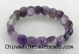 CGB3362 7.5 inches 10*15mm oval amethyst gemstone bracelets