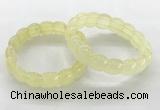 CGB3363 7.5 inches 10*15mm oval lemon quartz gemstone bracelets