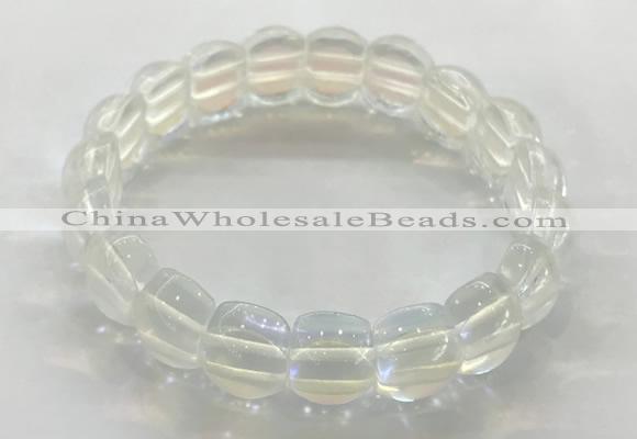 CGB3365 7.5 inches 10*15mm oval synthetic moonstone bracelets