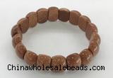 CGB3383 7.5 inches 10*15mm oval goldstone bracelets wholesale