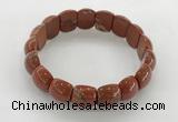 CGB3384 7.5 inches 10*15mm oval red jasper bracelets wholesale