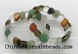 CGB3387 7.5 inches 10*15mm oval mixed gemstone bracelets