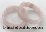 CGB3391 7.5 inches 10*15mm rectangle rose quartz bracelets