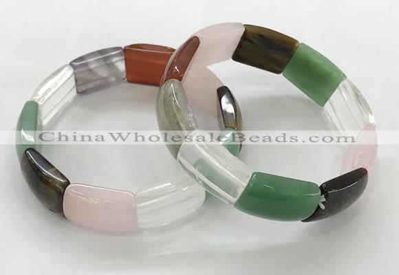 CGB3405 7.5 inches 15*21mm mixed gemstone bracelets