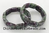 CGB3415 7.5 inches 15*21mm imitation ruby zoisite bracelets