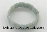 CGB3423 7.5 inches 12*15mm faceted rectangle imitation aquamarine bracelets