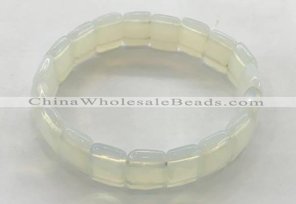 CGB3424 7.5 inches 12*15mm faceted rectangle opal bracelets