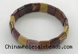 CGB3433 7.5 inches 12*15mm faceted rectangle mookaite bracelets