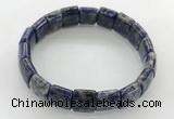 CGB3435 7.5 inches 12*15mm faceted rectangle sodalite bracelets