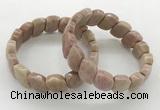 CGB3447 7.5 inches 10*15mm faceted marquise rhodochrosite bracelets