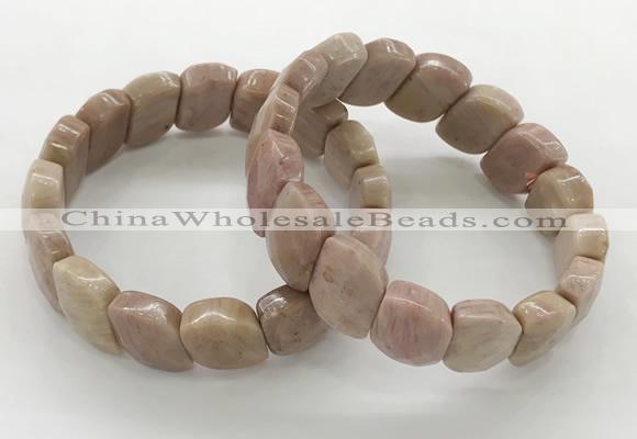 CGB3447 7.5 inches 10*15mm faceted marquise rhodochrosite bracelets