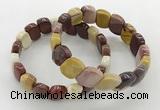 CGB3452 7.5 inches 10*15mm faceted marquise mookaite bracelets