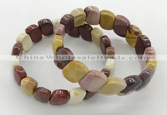 CGB3452 7.5 inches 10*15mm faceted marquise mookaite bracelets