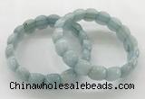 CGB3461 7.5 inches 10*14mm faceted oval imitation aquamarine bracelets