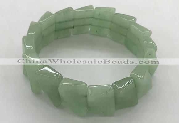 CGB3470 7.5 inches 12*17mm trapezoid green aventurine bracelets