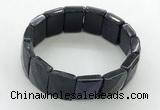 CGB3481 7.5 inches 15*20mm faceted rectangle blue goldstone bracelets