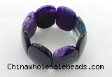 CGB3493 7.5 inches 30*40mm oval agate gemstone bracelets