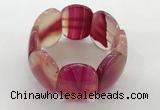 CGB3494 7.5 inches 30*40mm oval agate gemstone bracelets