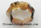 CGB3501 7.5 inches 30*40mm oval agate bracelets wholesale