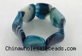 CGB3506 7.5 inches 30*40mm oval agate bracelets wholesale