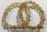 CGB4024 7.5 inches 9mm round citrine beaded bracelets wholesale