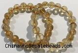 CGB4025 7.5 inches 10mm round citrine beaded bracelets wholesale