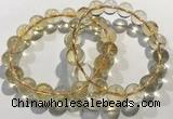 CGB4032 7.5 inches 11mm round citrine beaded bracelets wholesale