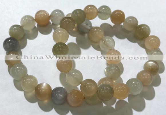 CGB4059 7.5 inches 10mm round moonstone beaded bracelets