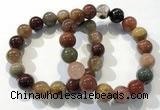 CGB4073 7.5 inches 12mm round mixed rutilated quartz beaded bracelets