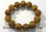 CGB4090 7.5 inches 18mm round golden rutilated quartz beaded bracelets