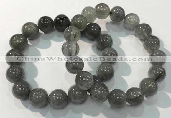 CGB4106 7.5 inches 13mm round rutilated quartz beaded bracelets