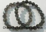 CGB4111 7.5 inches 8mm round labradorite beaded bracelets